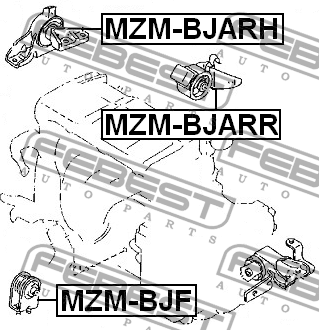 Подушка двигателя MZM-BJARR FEBEST