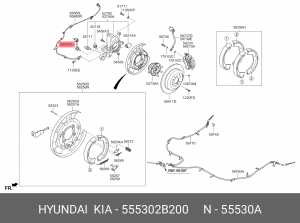 Стойка стабилизатора 555302B200 HYUNDAI KIA