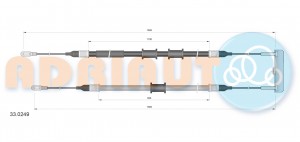 Трос ручного тормоза 330249 ADRIAUTO