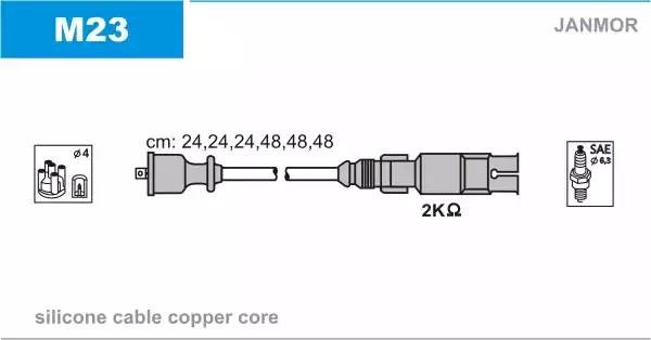 Ккомплект проводов зажигания M23 JANMOR