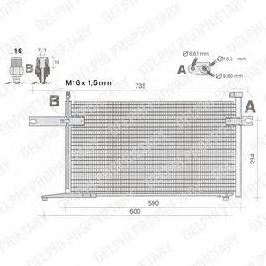 Конденсатор, кондиционер TSP0225438 DELPHI