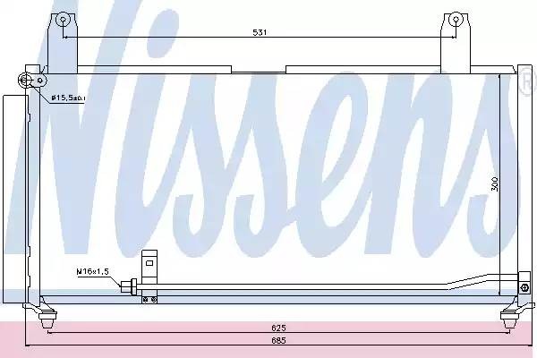 Конденсатор, кондиционер 940080 NISSENS