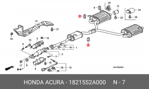 Кронштейн, система выпуска ОГ 18215S2A000 HONDA