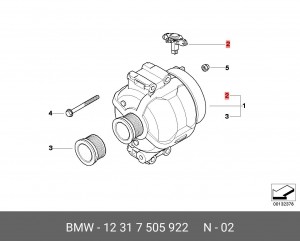 Регулятор генератора 12 31 7 505 922 BMW