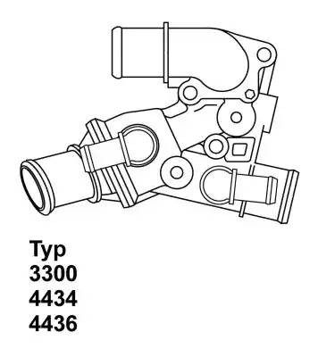 Термостат, охлаждающая жидкость 330080D WAHLER
