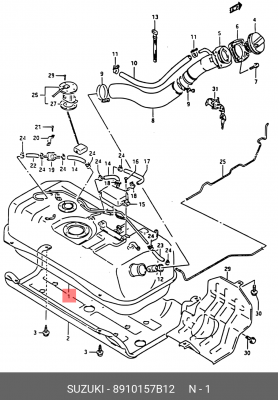 Топливный бак 89101-57B12 SUZUKI