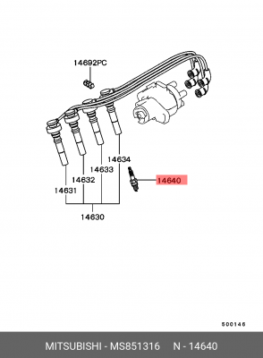 Свеча зажигания MS851316 MITSUBISHI