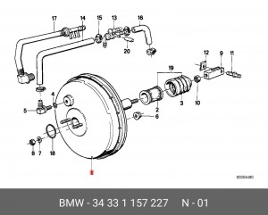 Усилитель тормозной системы 34 33 1 157 227 BMW