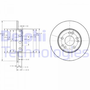 Тормозной диск BG2314 DELPHI