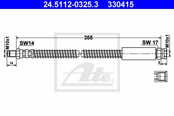 Тормозной шланг 24.5112-0325.3 ATE