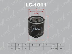 Фильтр масляный двигателя LC-1011 LYNXAUTO