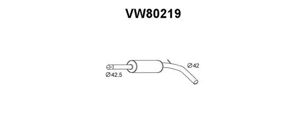 Предглушитель выхлопных газов VW80219 VENEPORTE
