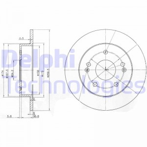 Тормозной диск BG3906 DELPHI