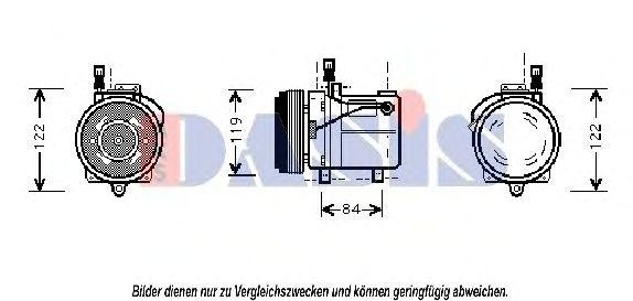 Компрессор, кондиционер 851592N AKS DASIS