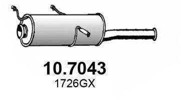 Глушитель выхлопных газов конечный 107043 ASSO