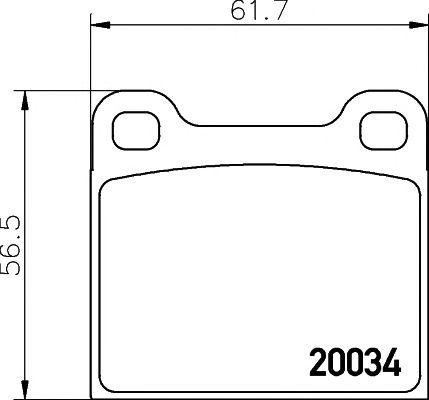 Комплект тормозных колодок, диско 2003402 TEXTAR