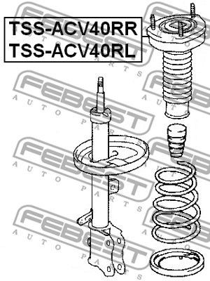 Опора амортизатора подвески TSS-ACV40RL FEBEST