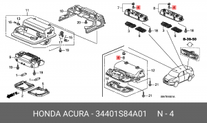 Лампа 34401S84A01 HONDA