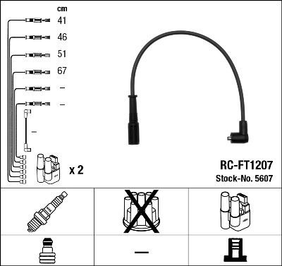 Ккомплект проводов зажигания 5607 NGK NTK