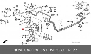 Топливный фильтр 16010SH3C30 HONDA