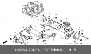 Прокладка, выпускной трубопровод 18715RBDE01 HONDA