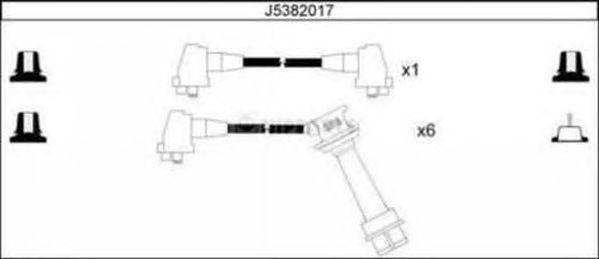 Ккомплект проводов зажигания J5382017 H B JAKOPARTS NIPPARTS