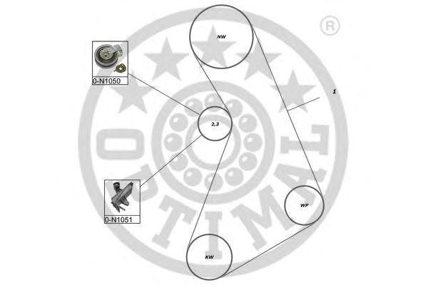 Комплект ремня ГРМ SK1373 OPTIMAL