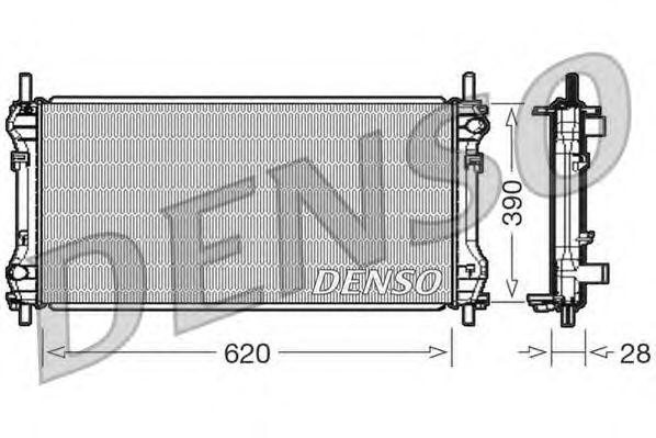 Радиатор, охлаждение двигател DRM10102 DENSO