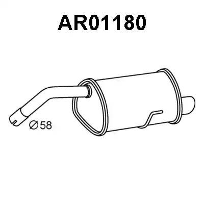 Глушитель выхлопных газов конечный AR01180 VENEPORTE