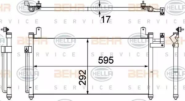 Конденсатор, кондиционер 8FC 351 304-361 HELLA