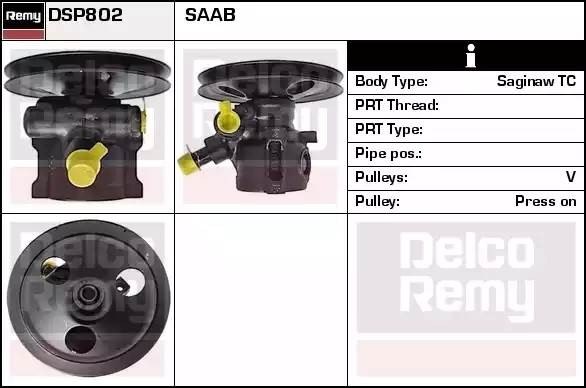 Гидравлический насос, рулевое управление DSP802 DELCO REMY