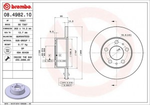 Тормозной диск 08.4982.10 BREMBO