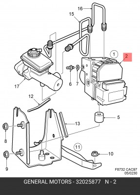 Комплект прибора управления 32025877 GENERAL MOTORS