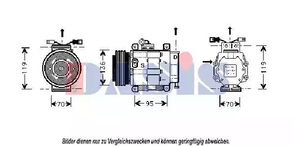 Компрессор, кондиционер 853730N AKS DASIS