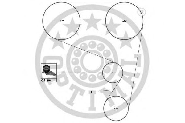 Комплект ремня ГРМ SK-1077 OPTIMAL