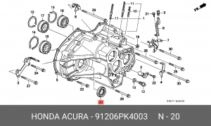 Уплотняющее кольцо, дифференциал 91206PK4003 HONDA