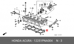 Прокладка, головка цилиндра 12251PNA004 HONDA