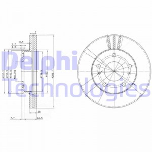 Тормозной диск BG3127 DELPHI