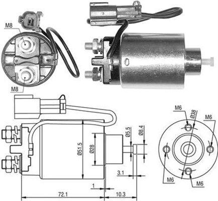 Тяговое реле, стартер 940113050482 MAGNETI MARELLI