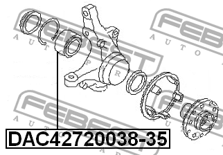 Подшипник ступицы колеса DAC42720038-35 FEBEST