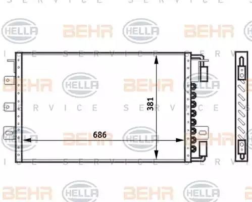 Конденсатор, кондиционер 8FC 351 024-131 HELLA