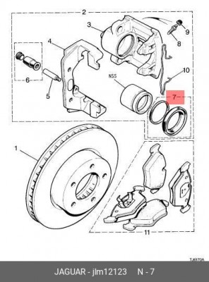 Ремкомплект, тормозной суппорт JLM12123 JAGUAR
