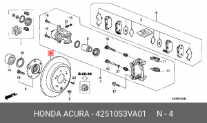 Диск тормозной 42510S3VA01 HONDA