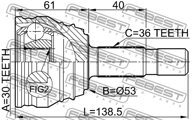 ШРУС 2310-029 FEBEST