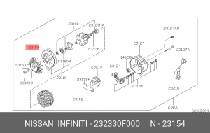 Вентилятор, генератор 23233-0F000 NISSAN