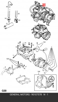 Карбюратор 90107578 GENERAL MOTORS