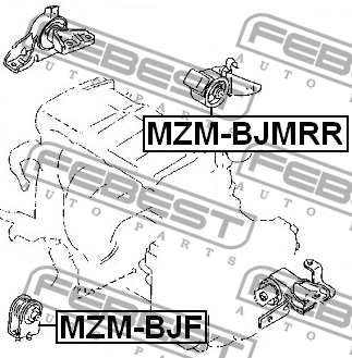 Подушка двигателя MZM-BJMRR FEBEST