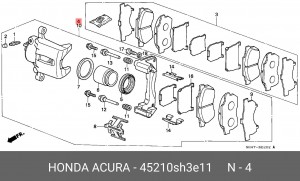 Тормозной суппорт 45210SH3E11 HONDA