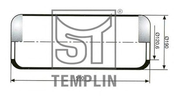 Кожух пневматической рессоры 040606006490 TEMPLIN