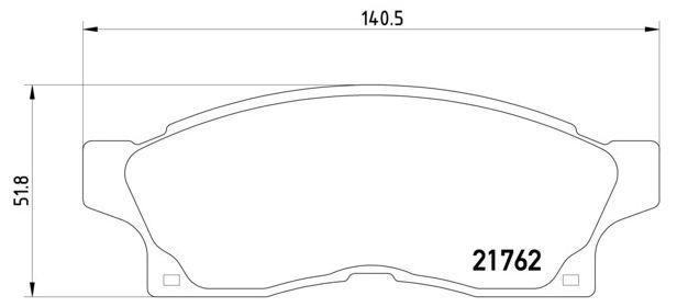 Комплект тормозных колодок, диско P 83 033 BREMBO